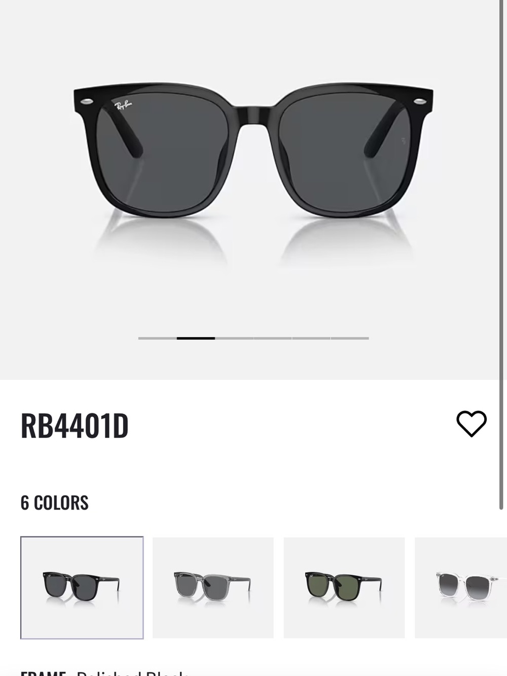 Ray-Ban Black Square Sunglasses with Dark Gray Lenses